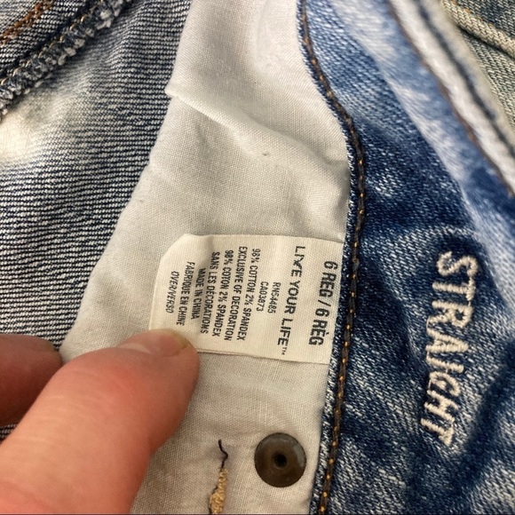 Custom Bleached American Eagle Straight Jeans 6 - Picture 9 of 14